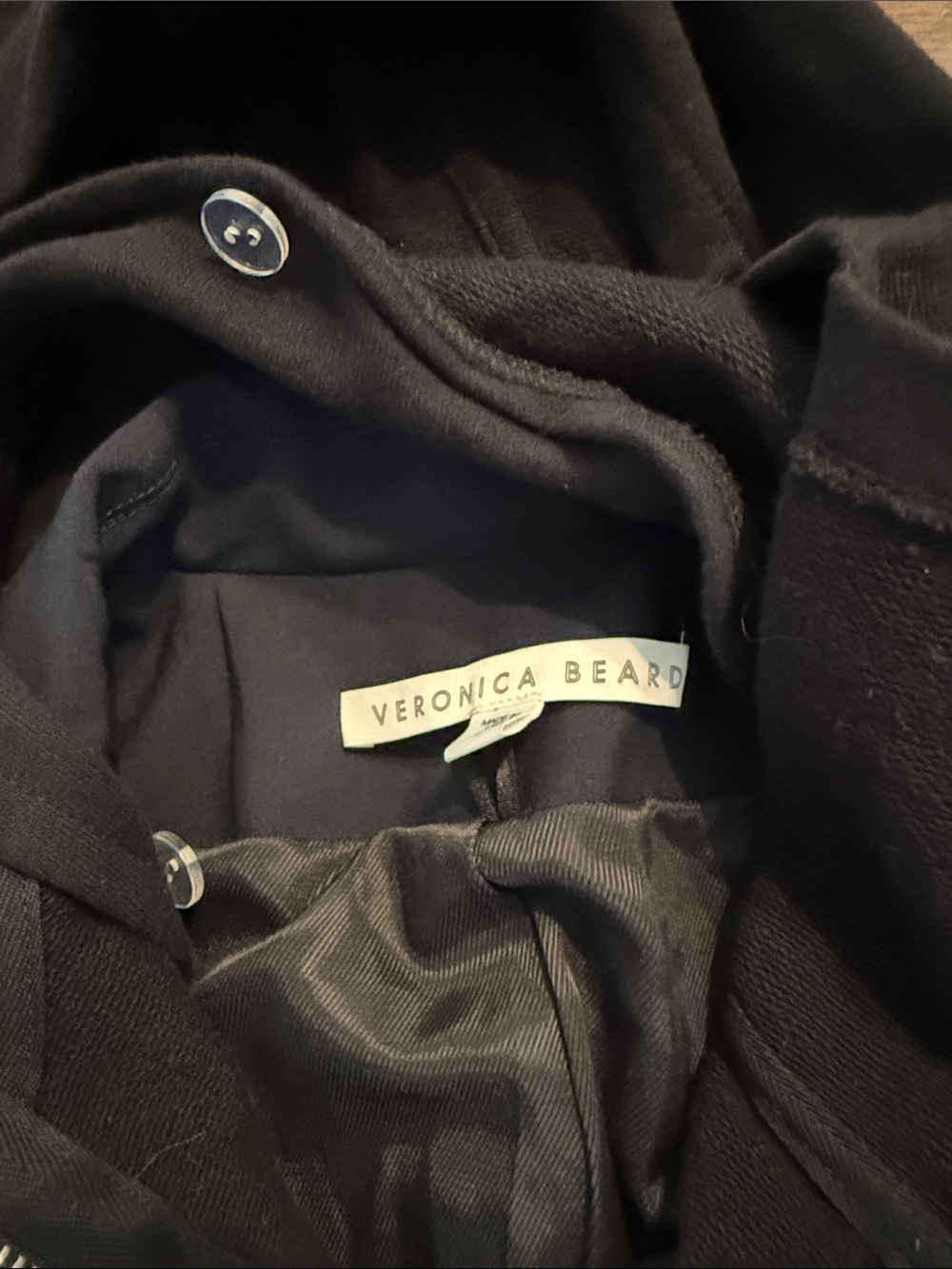 Women’s Black Hooded Blazer Jacket zip in zip out lining with hood - Picture 4 of 4